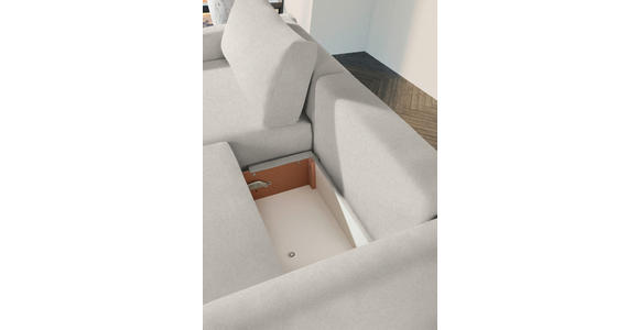 2,5-SITZER  in Flachgewebe Ecru  - Ecru/Schwarz, Design, Kunststoff/Textil (240/70/125cm) - Xora
