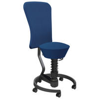 BÜROHOCKER 55/105,115/55 cm  - Blau/Schwarz, Basics, Kunststoff/Textil (55/105,115/55cm) - Aeris