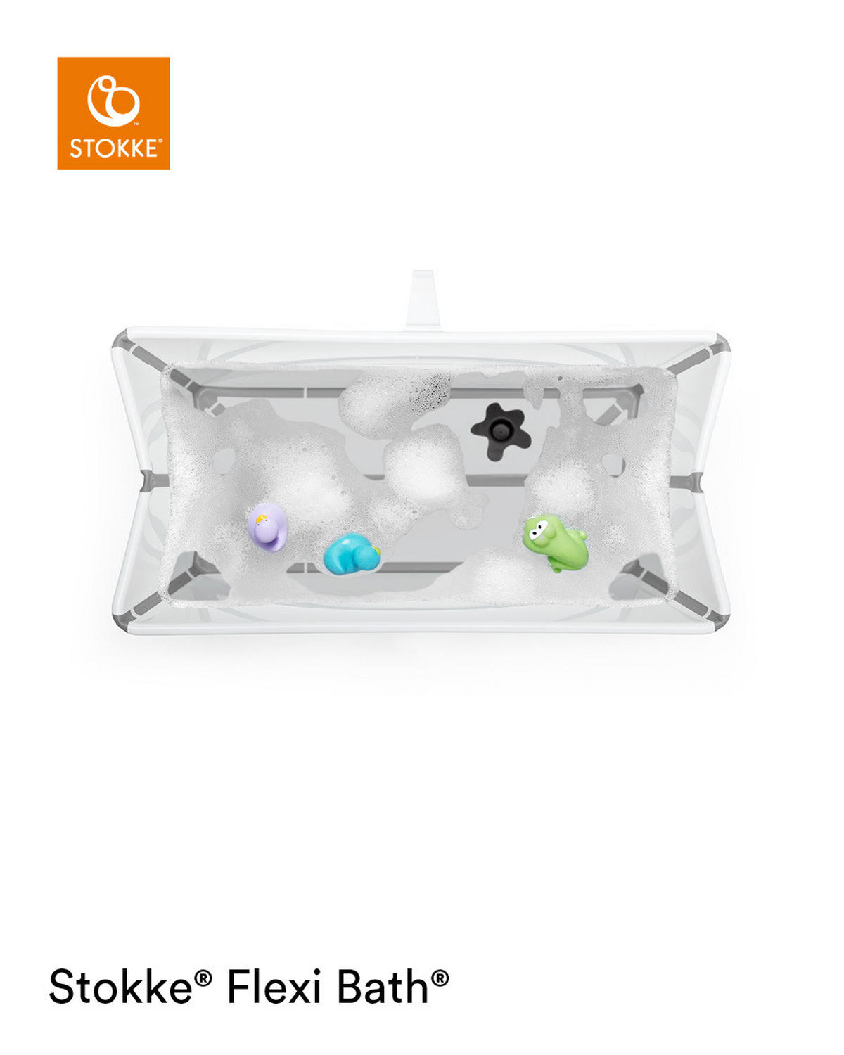 BABYBADEWANNE Faltbar Flexi Bath XL  - Weiß, Trend, Kunststoff (82/41/24cm) - Stokke