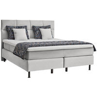 BOXSPRINGBETT 200/200 cm  in Naturfarben  - Schwarz/Naturfarben, Design, Kunststoff/Textil (200/200cm) - Beldomo - Sleep