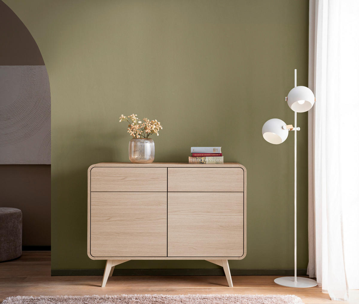 SIDEBOARD  108/84/39 cm 2 Schublade(n)  - Eichefarben, Design, Holz/Holzwerkstoff (108/84/39cm) - Livetastic