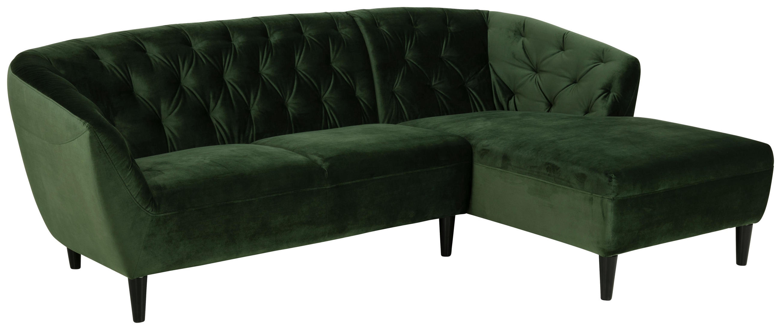 Wohnlandschaft L Form Dunkelgrun Samtbezug Ansehen