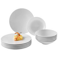 TAFELSERVICE Weiß Life 12-teilig  - Weiß, Design, Keramik - Seltmann Weiden