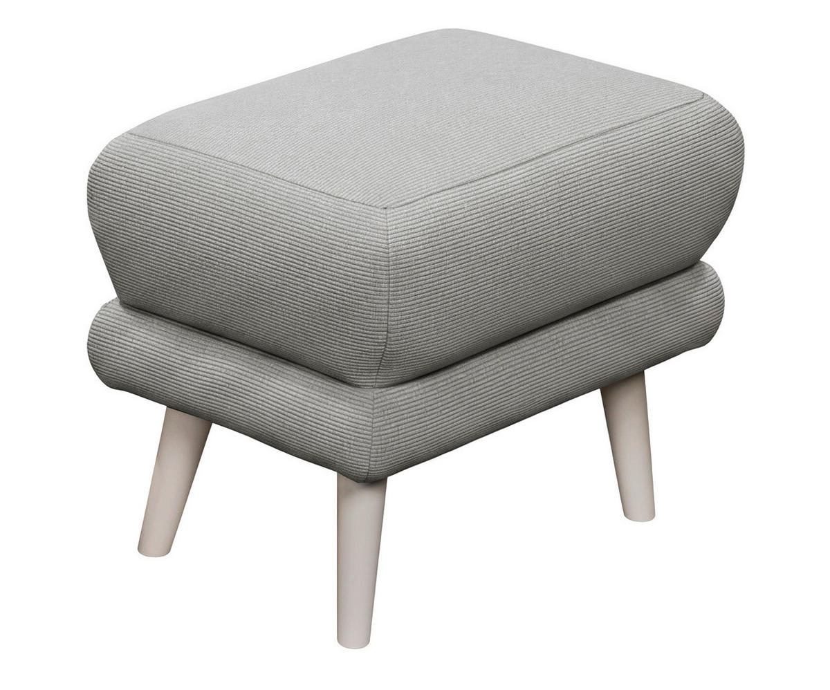 HOCKER Textil Grau  - Kaschmir/Grau, Modern, Holz/Textil (63/43/42cm) - MID.YOU