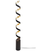 LED-STEHLEUCHTE Helix 14,5/152 cm   - Goldfarben/Schwarz, Design, Metall (14,5/152cm)