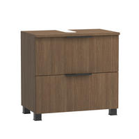 WASCHBECKENUNTERSCHRANK 60/54/35 cm  - Dunkelbraun/Schwarz, Natur, Holzwerkstoff/Kunststoff (60/54/35cm) - Held