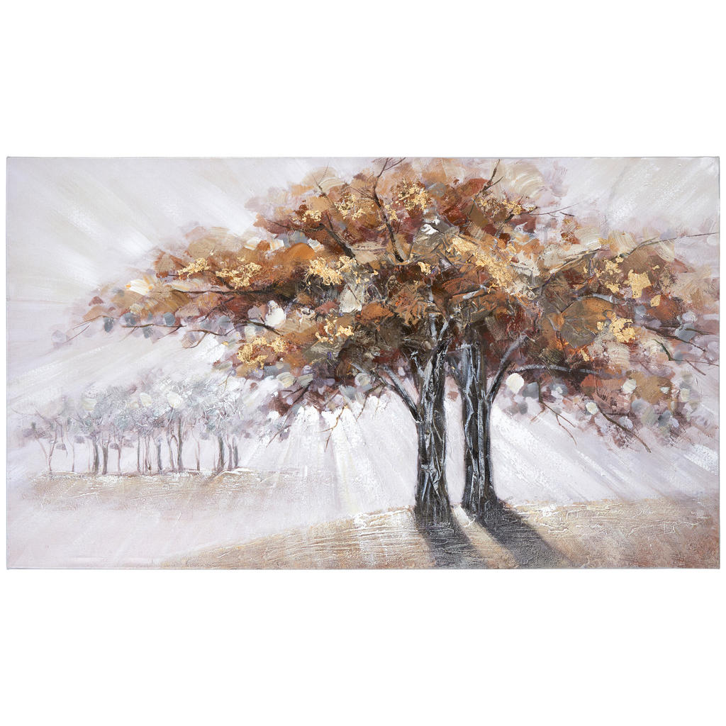 Monee OLEJOMALBA, stromy, 120/70 cm - hnědá,šedá,bílá - borovice