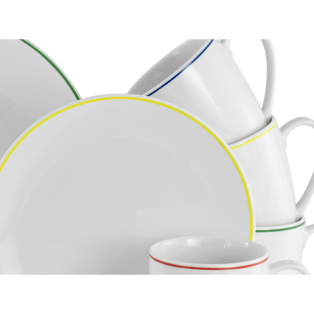 Thumbnail - Creatable Kombiservice Luna Color Line, Mehrfarbig, Keramik, 16-teilig, 300 ml,600 ml, lebensmittelecht, stapelbar, Esse...