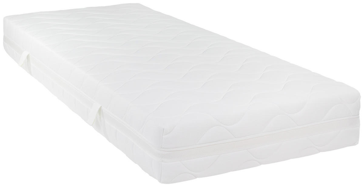 TASCHENFEDERKERNMATRATZE PHB LUX 7 ZONEN H3 100/200 cm Höhe ca. 23 cm 7 -Zonen - Weiß, MODERN, Textil (100/200cm) - Livetastic