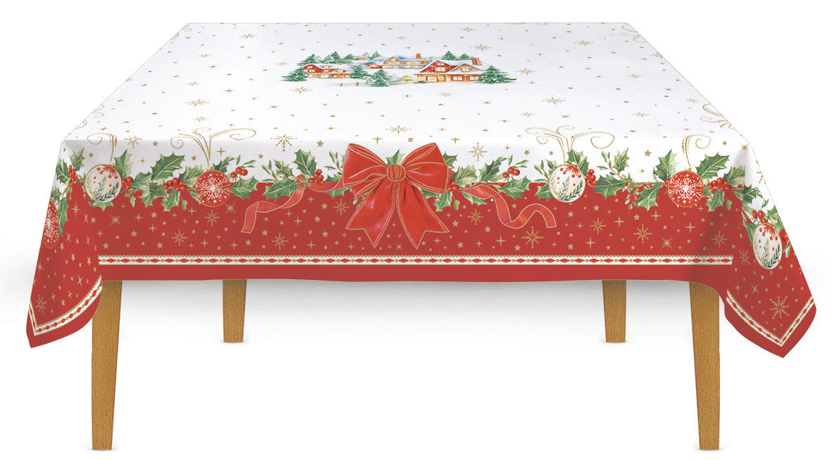 TISCHDECKE Christmas Heritage 180/145 cm  - Smaragdgrün/Rot, Basics, Textil (180/145cm) - POZZI AND EASY LIFE