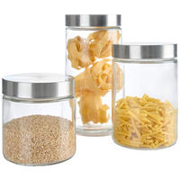 SET POSUDA ZA ZALIHE   Vio  - srebrne boje/prozirno, Basics, staklo/metal (23/12/30cm) - Ritzenhoff Breker