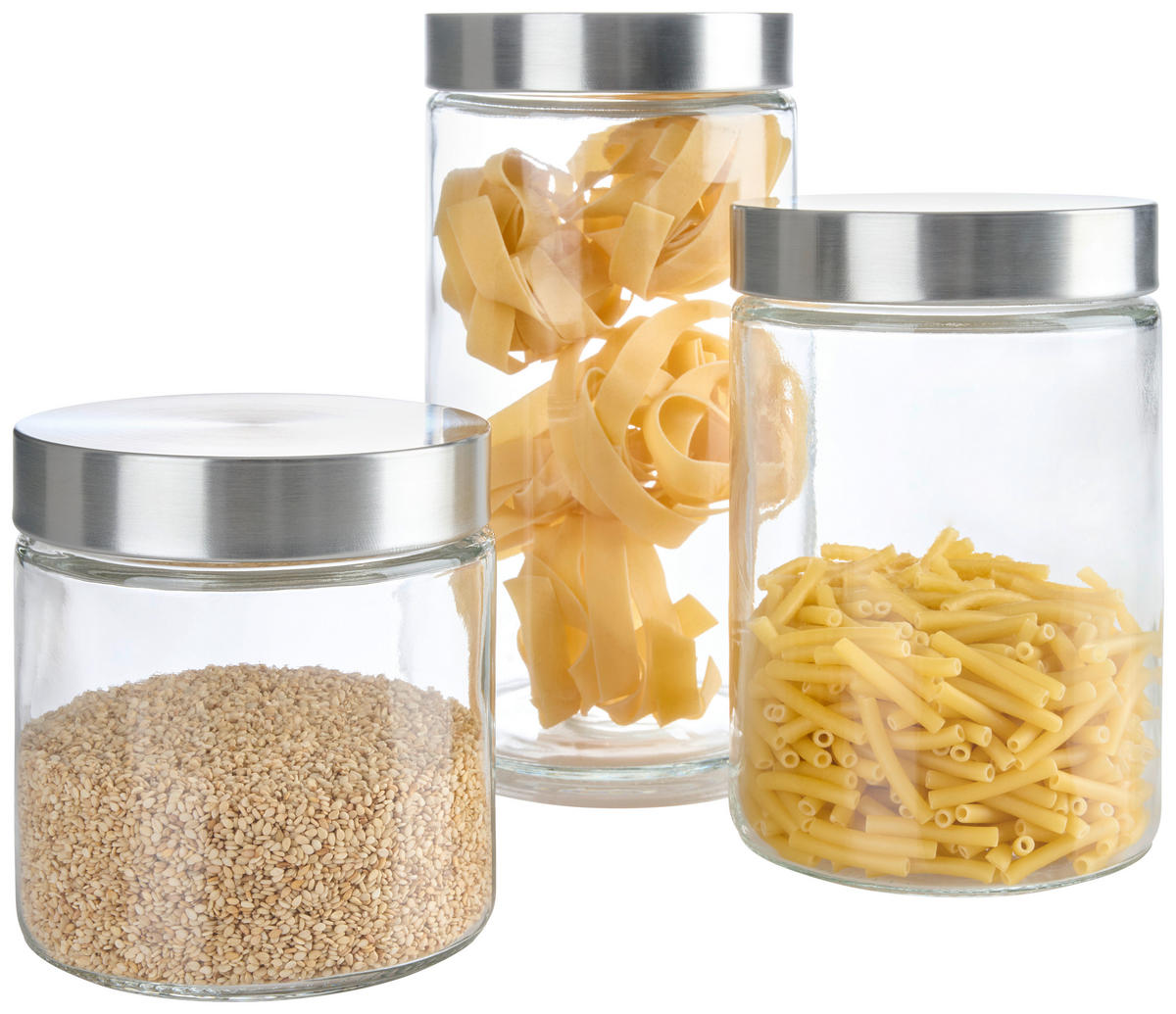 SET POSUDA ZA ZALIHE   Vio  - srebrne boje/prozirno, Basics, staklo/metal (23/12/30cm) - Ritzenhoff Breker