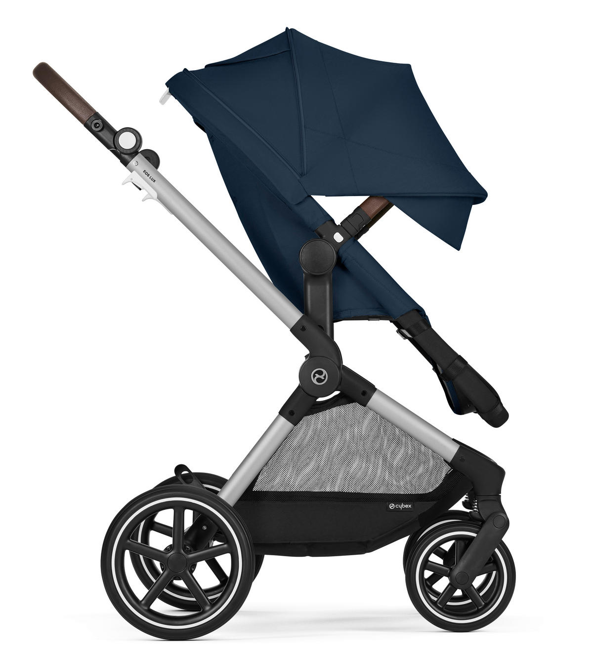 KINDERWAGENSET Eos Lux  - Silberfarben/Dunkelblau, Basics, Textil/Metall (85/61/116cm) - Cybex
