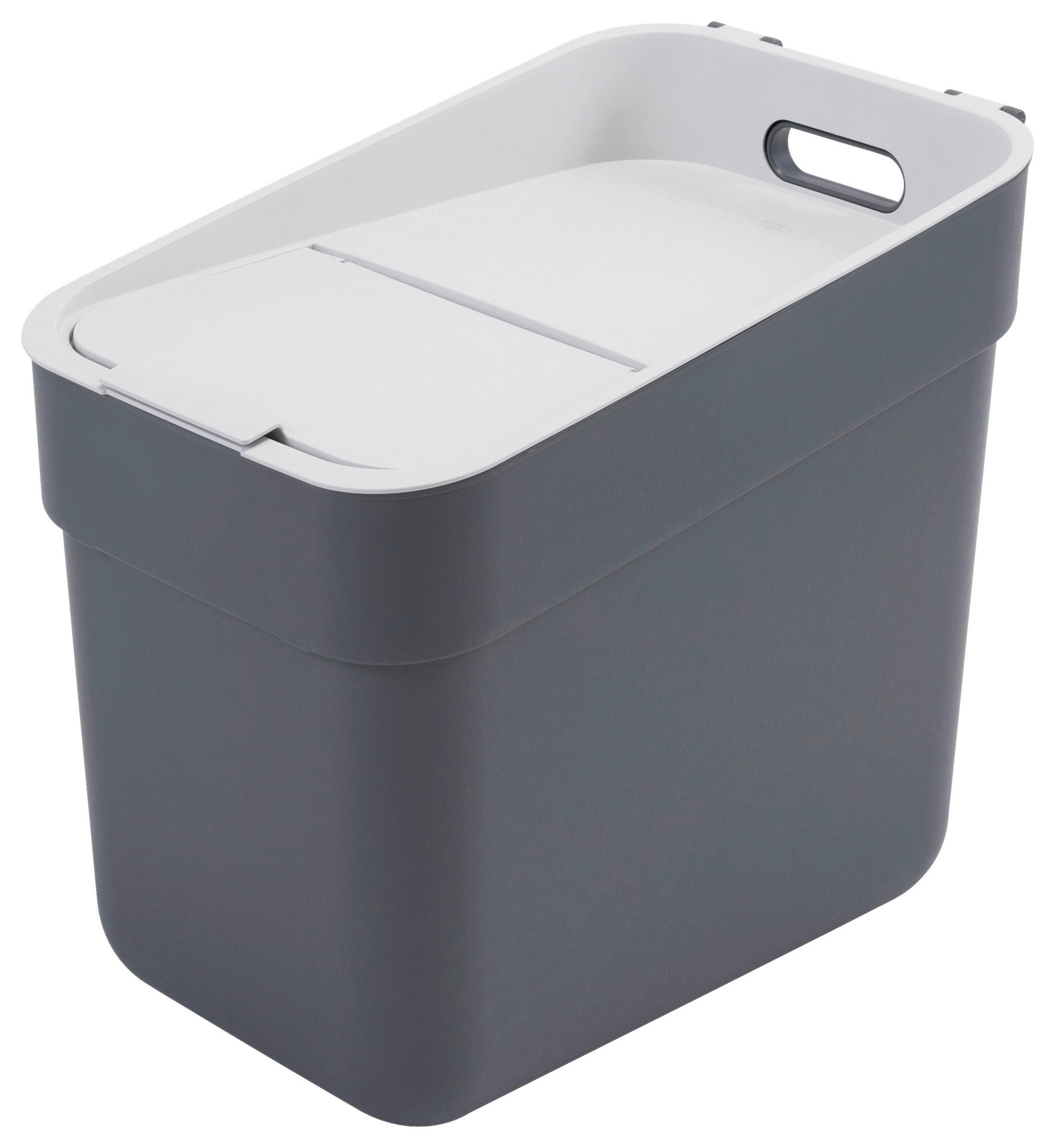 ABFALLEIMER 20 L  - Dunkelgrau/Grau, KONVENTIONELL, Kunststoff (25/33/37cm) - Keter