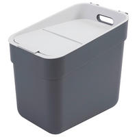 ABFALLEIMER 20 L  - Dunkelgrau/Grau, KONVENTIONELL, Kunststoff (25/33/37cm) - Keter