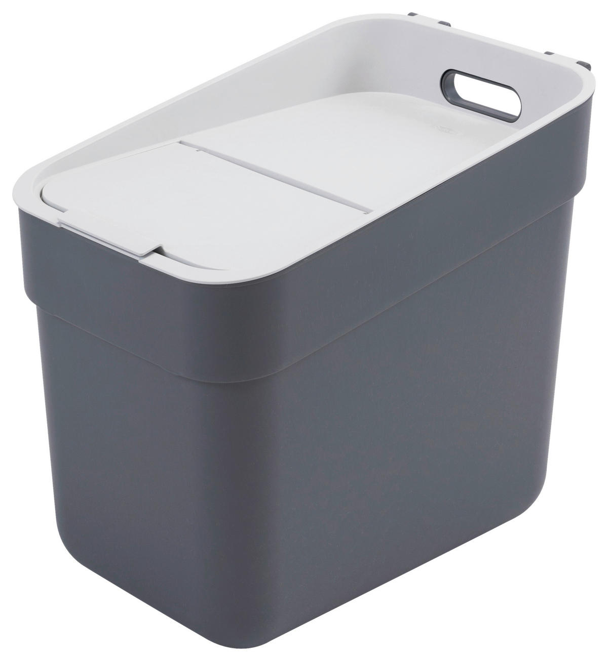 ABFALLEIMER 20 L  - Dunkelgrau/Grau, KONVENTIONELL, Kunststoff (25/33/37cm) - Keter