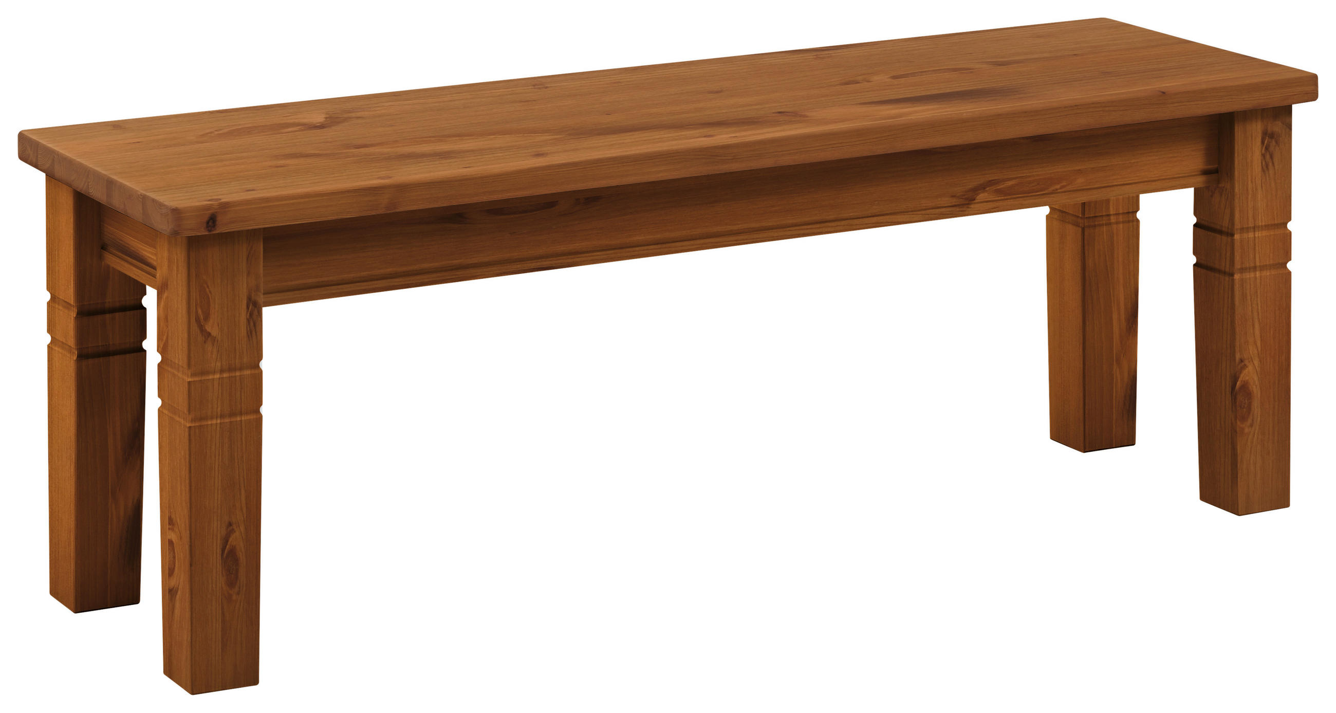 SITZBANK 130/46/40 cm Bernsteinfarben Kiefer massiv  - Bernsteinfarben, ROMANTIK / LANDHAUS, Holz (130/46/40cm) - Boxxx
