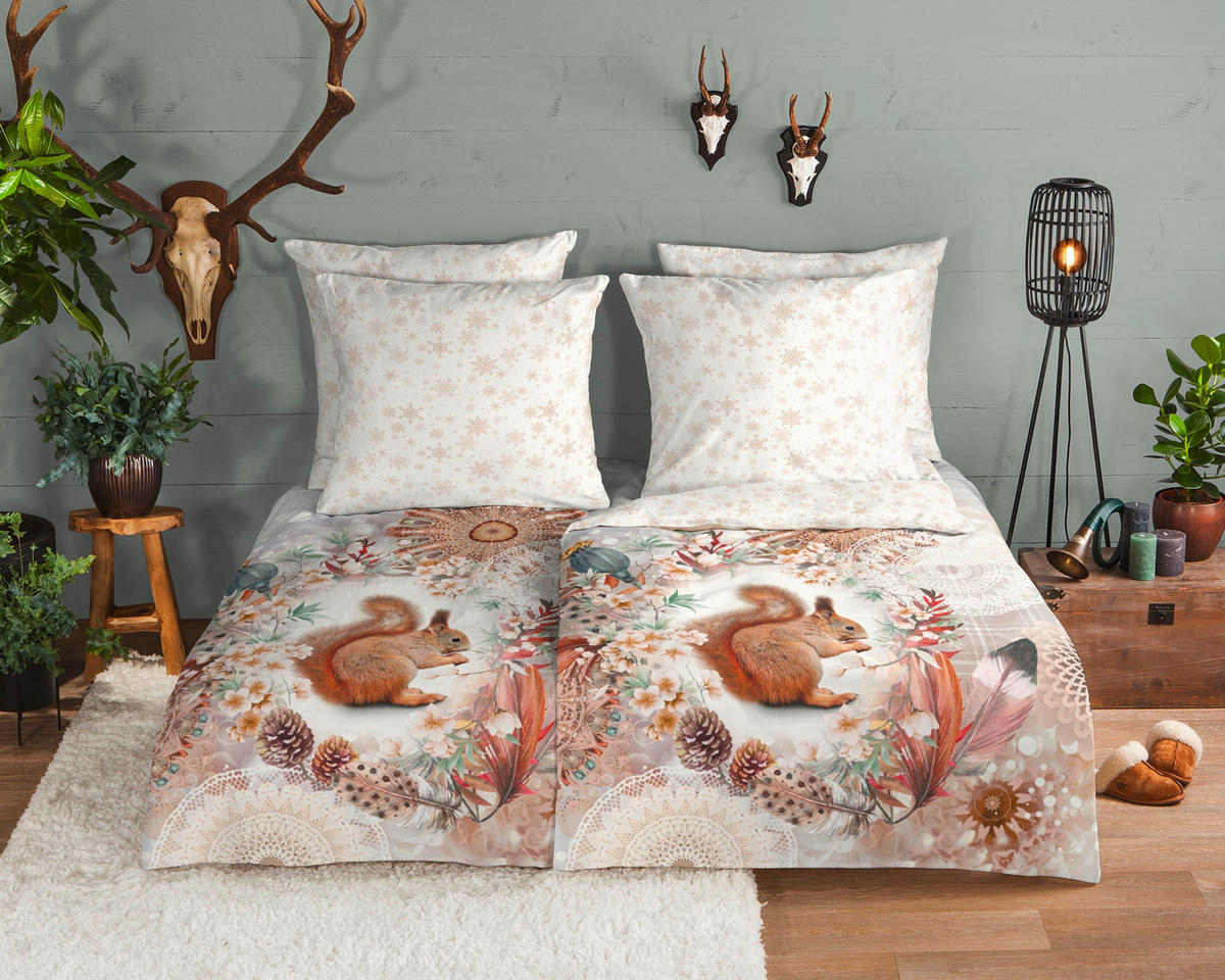 BETTWÄSCHE HIP Flanell, Biber 140/200 cm  - Sandfarben/Beige, Design, Textil (140/200cm)