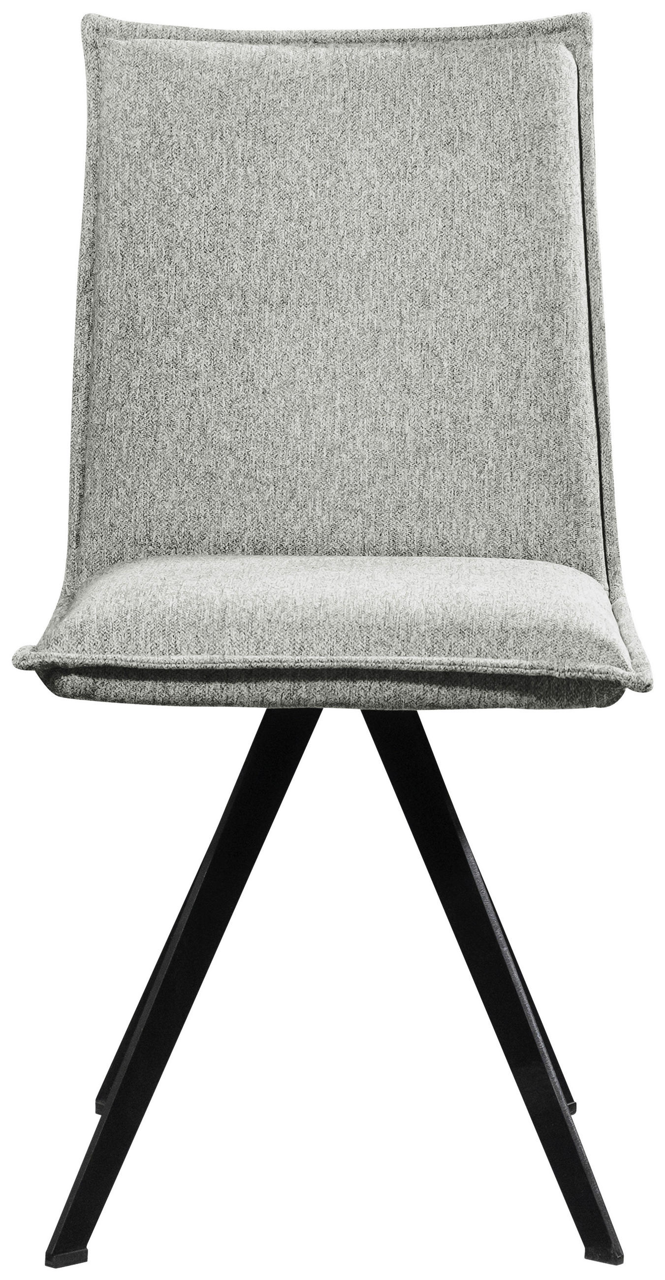 STUHL Webstoff Hellgrau, Schwarz Buche massiv  - Hellgrau/Schwarz, Basics, Holz/Textil (46/91/61cm) - Carryhome
