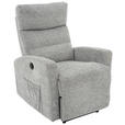 FERNSEHSESSEL  mit Webstoff Grau, Schwarz  - Schwarz/Grau, Design, Kunststoff/Textil (76/102/93cm) - Carryhome