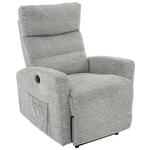 FERNSEHSESSEL  mit Webstoff Grau, Schwarz  - Schwarz/Grau, Design, Kunststoff/Textil (76/102/93cm) - Carryhome