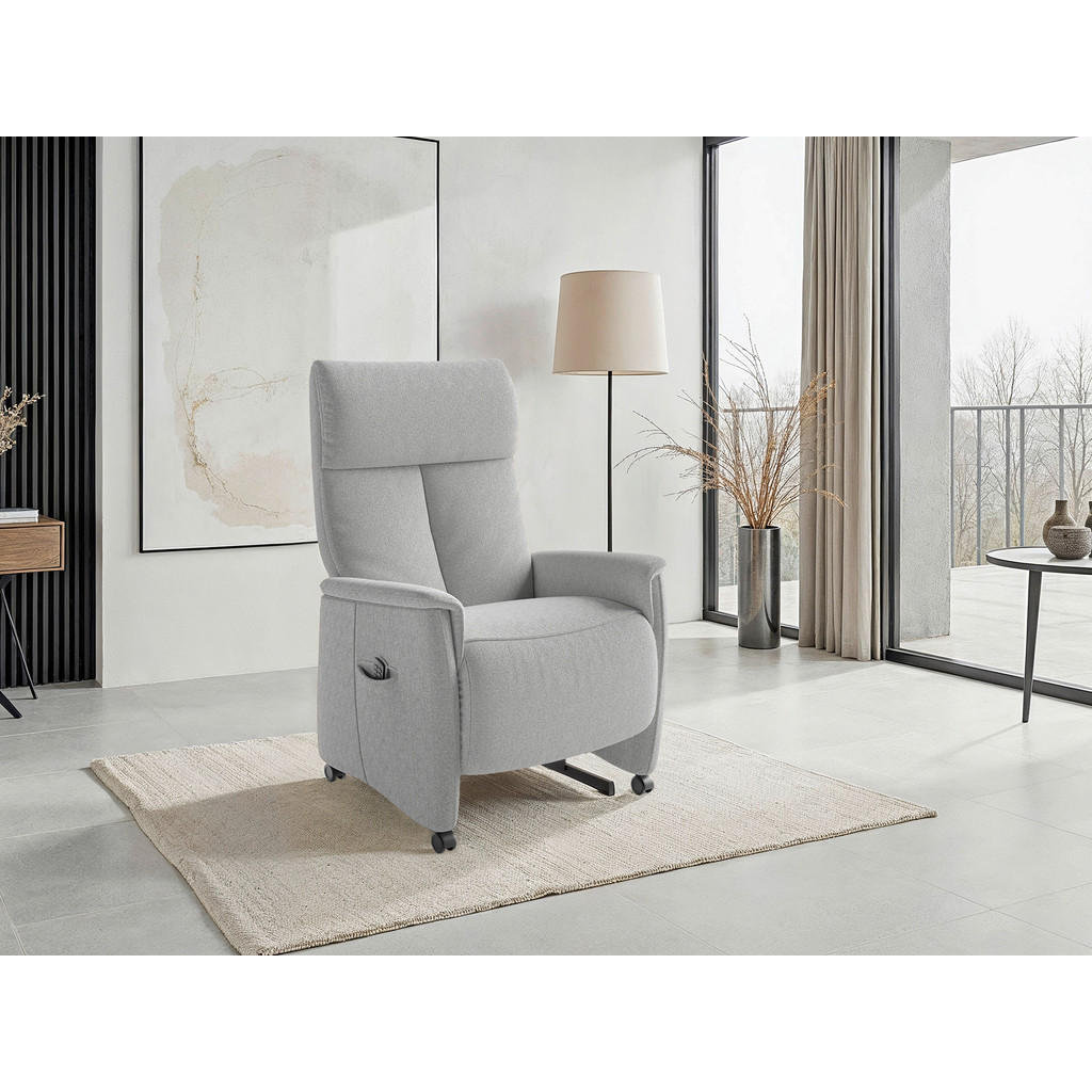 Sit & More RELAXAČNÉ KRESLO, textil, strieborná