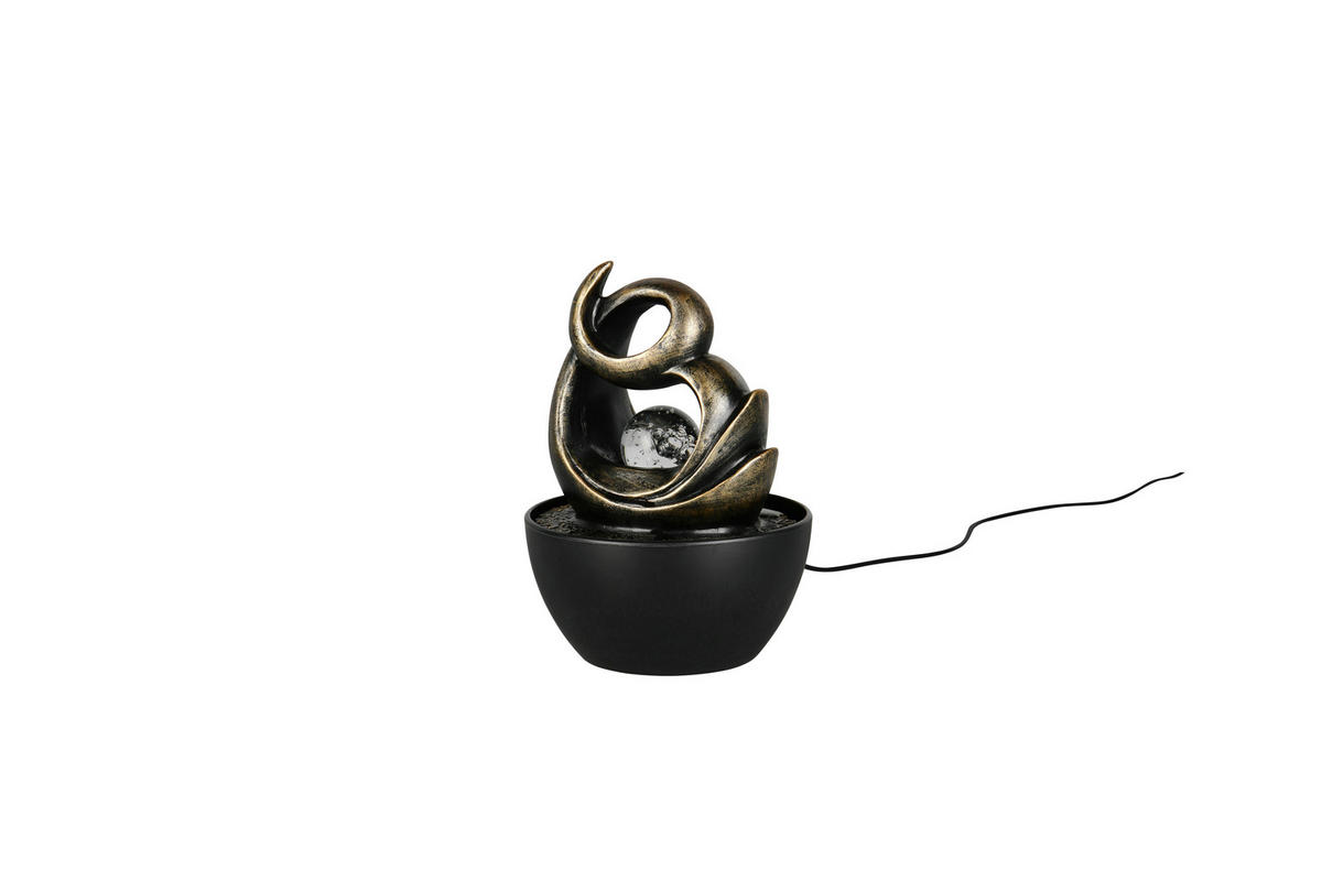 ZIMMERBRUNNEN  - Klar/Schwarz, LIFESTYLE, Glas/Kunststoff (13/19/13cm)