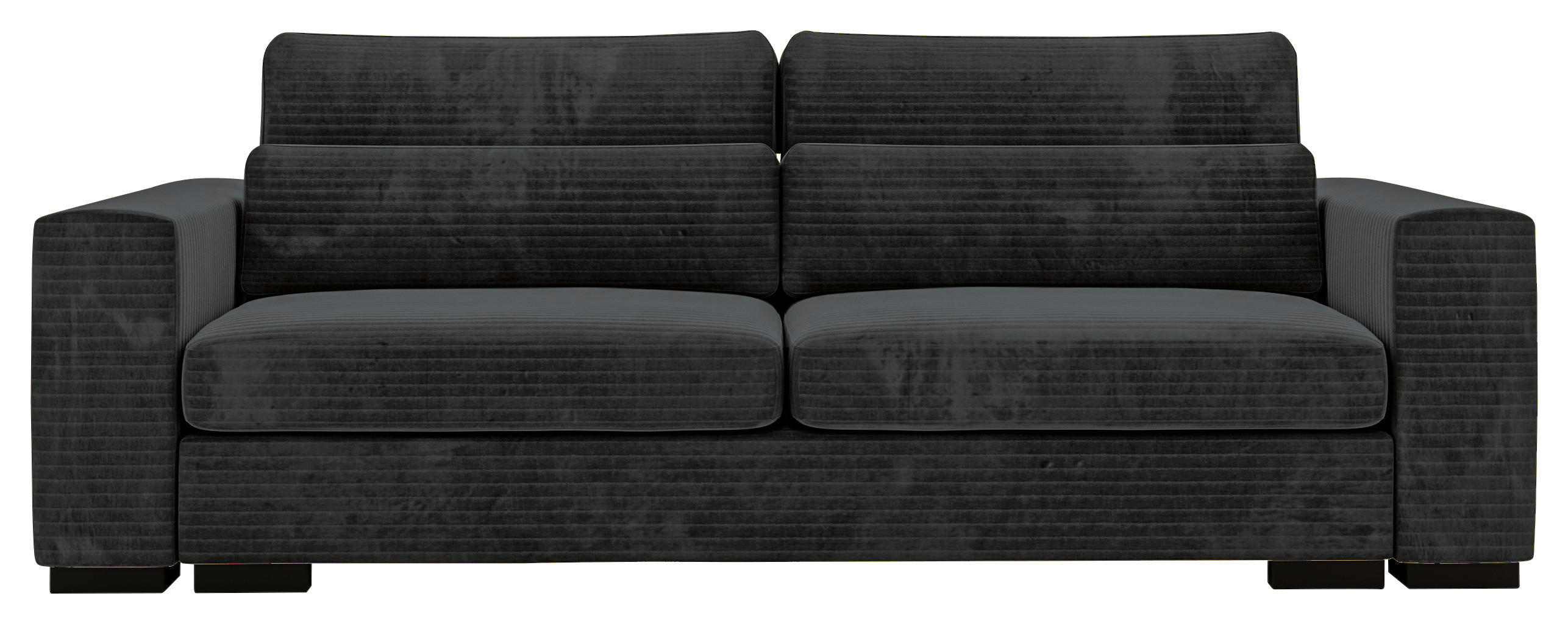 SCHLAFSOFA  mit Liegefunktion, Schlafen auf Sitzhöhe, Rücken echt Flachgewebe Schwarz  - Schwarz, KONVENTIONELL, Kunststoff/Textil (235/80/120cm) - Carryhome