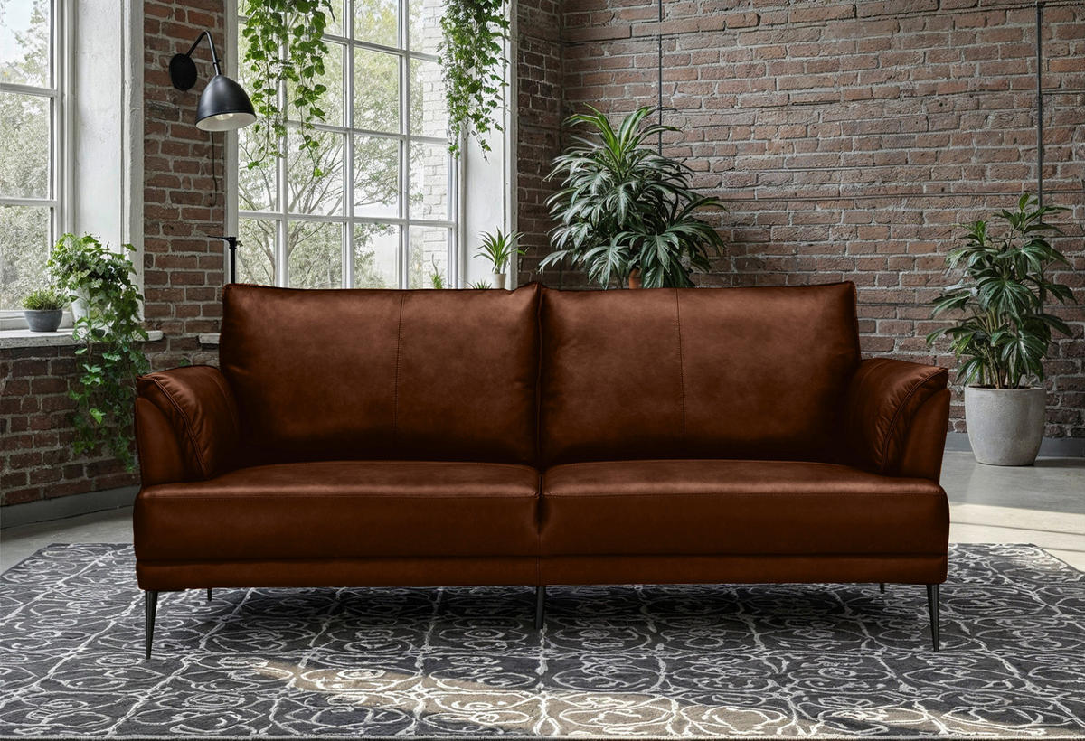 DVOSJED drvo, tekstil, koža  tamno smeđa    - tamno smeđa/crna, Design, koža/drvo (195/87/90cm) - MID.YOU