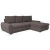 ECKSCHLAFSOFA Velours Braun  - Chromfarben/Braun, Design, Kunststoff/Textil (277/175cm) - Livetastic