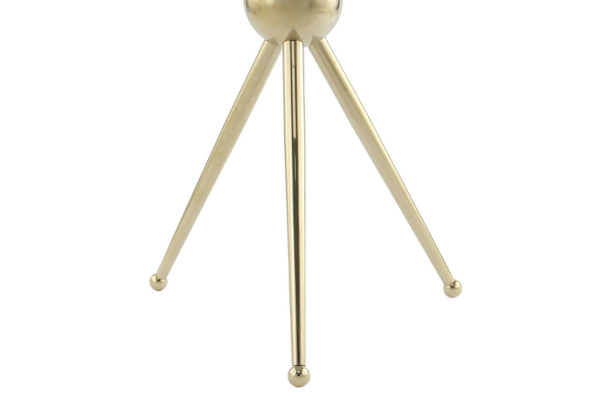 BEISTELLTISCH in Metall, Glas 46/46/52 cm  - Goldfarben/Grau, MODERN, Glas/Metall (46/46/52cm) - Kayoom