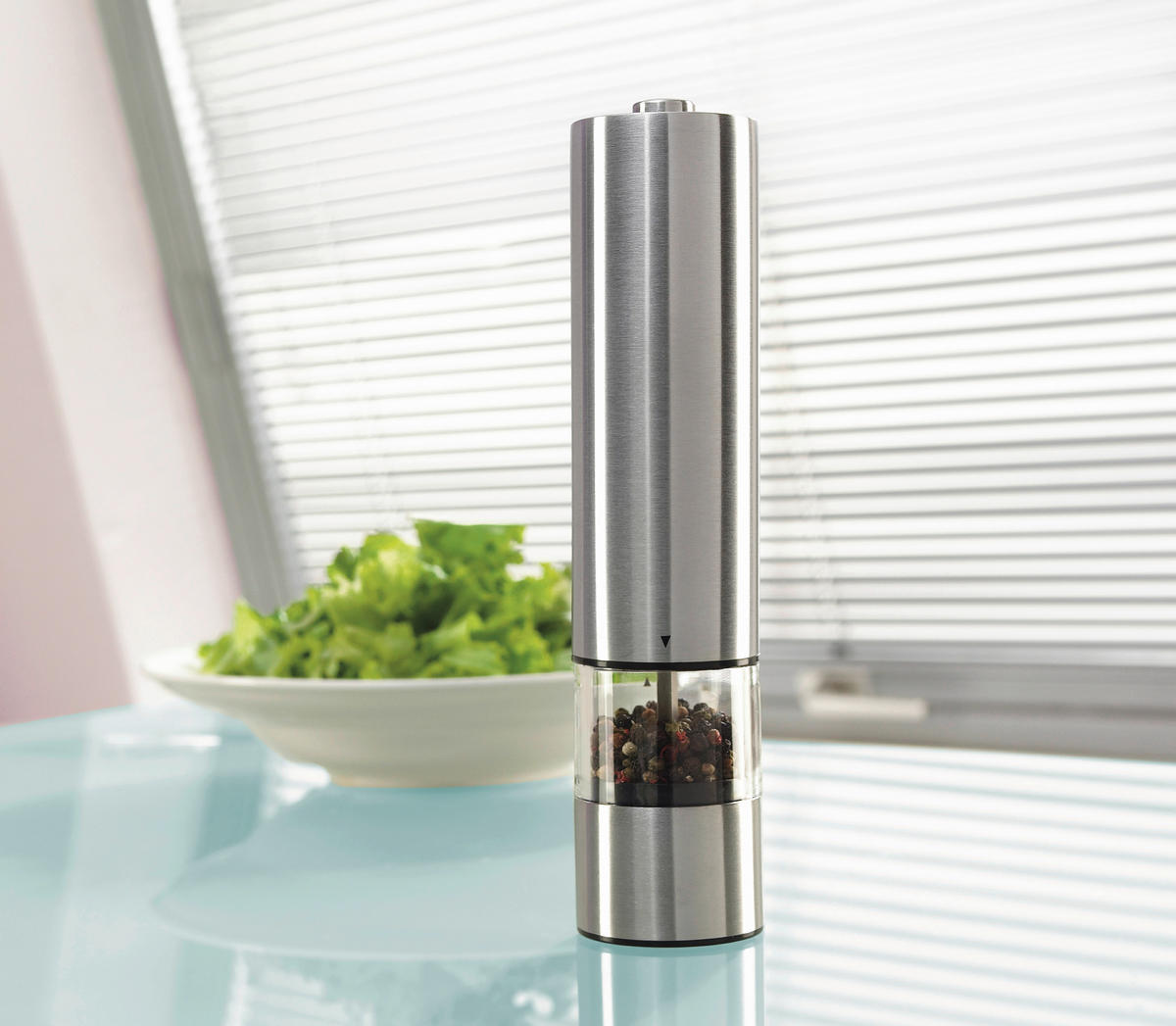 RÂȘNIȚĂ ELECTRICĂ SARE PIPER   22 cm - culoare inox, Konventionell, metal (22cm)