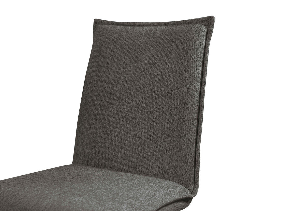 STUHL Webstoff Schwarz Buche massiv  - Schwarz, Basics, Holz/Textil (46/91/61cm) - Carryhome