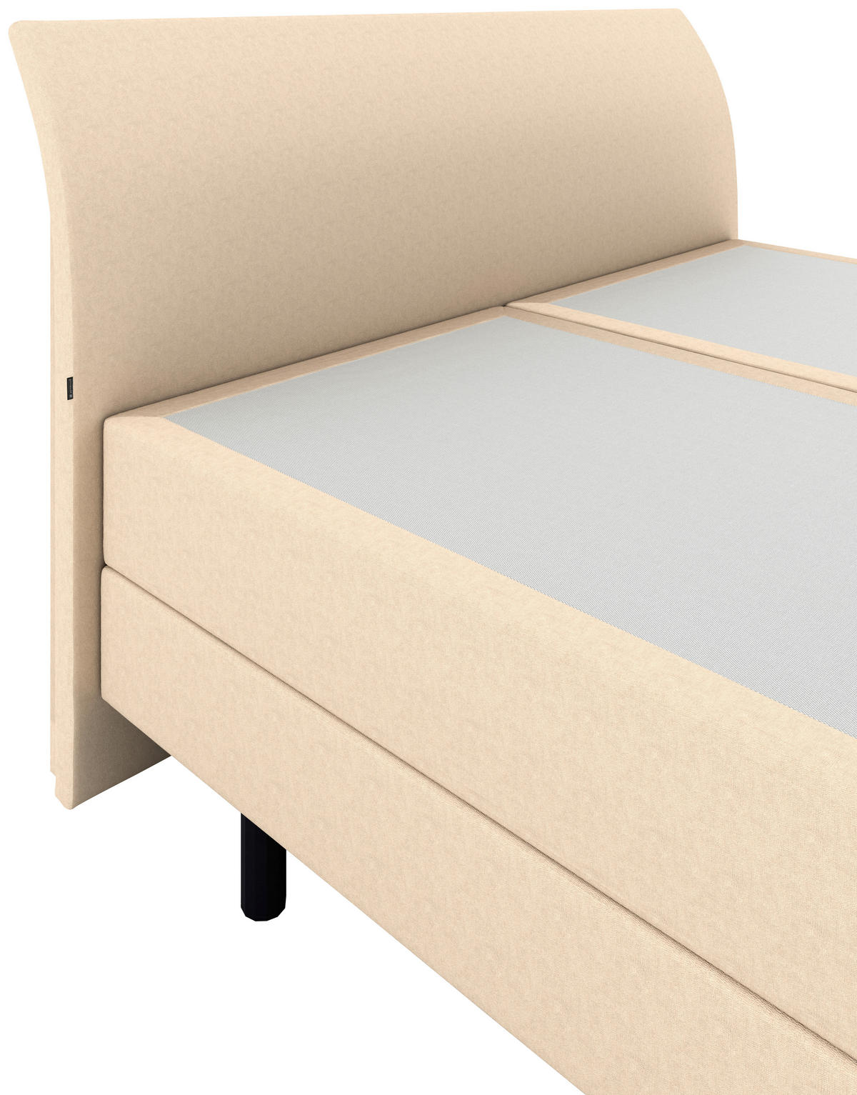 BOXSPRINGBETT 180/200 cm  in Beige  - Beige/Schwarz, KONVENTIONELL, Kunststoff/Textil (180/200cm) - Musterring