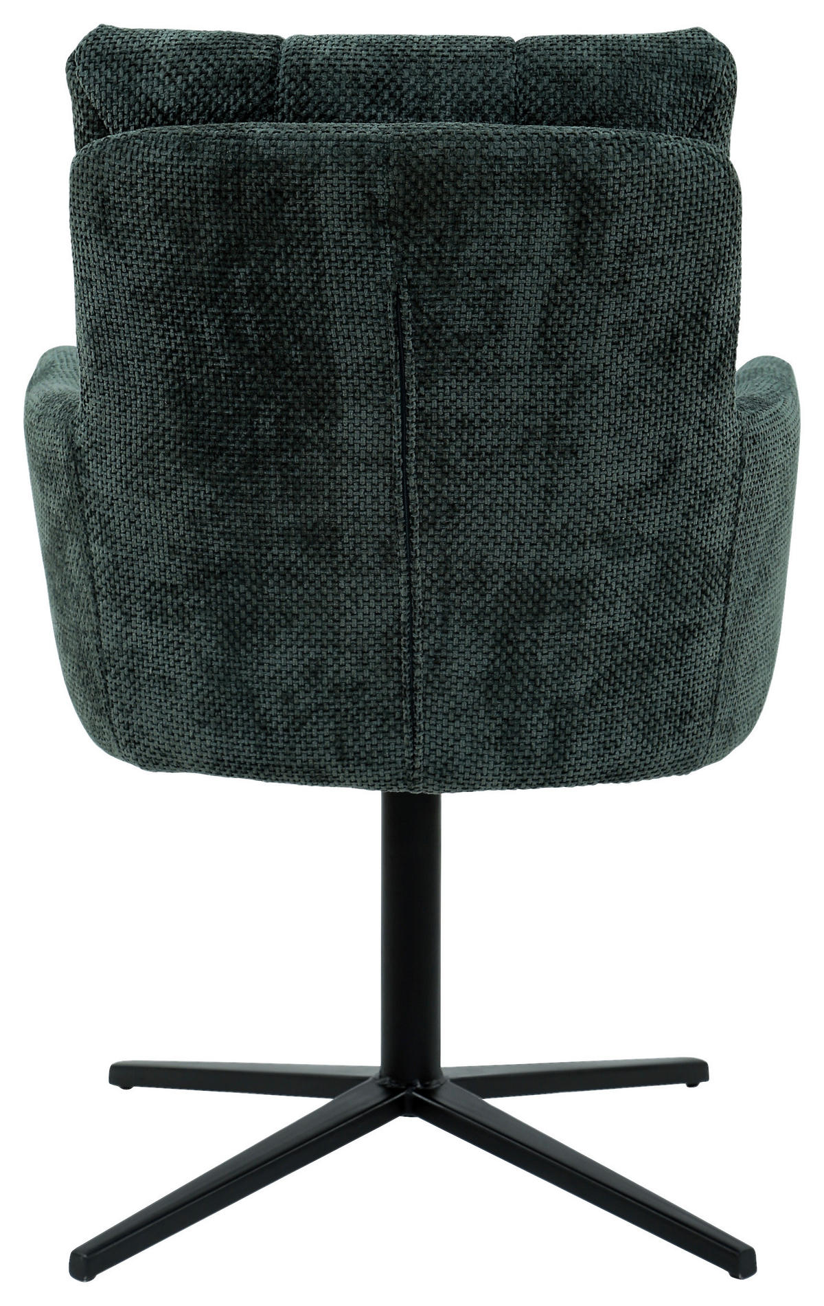 STOL MED ARMSTÖD järn chenille  - svart/mörkgrön, Design, metall/textil (61/91,5/66cm) - Stylife