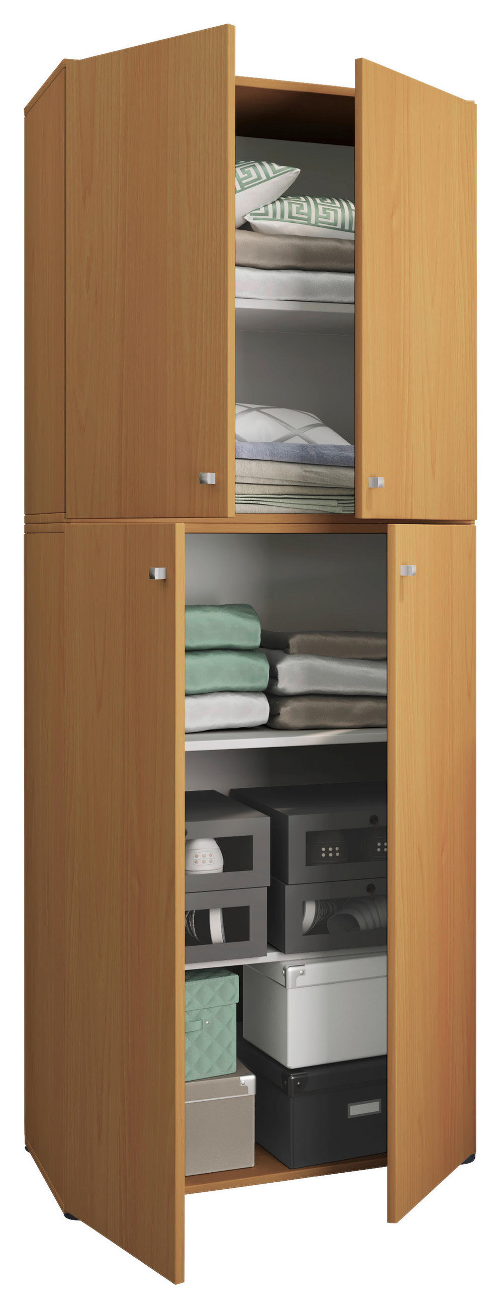 MEHRZWECKSCHRANK 70/178/40 cm  in Buchefarben  - Silberfarben/Buchefarben, Basics, Holzwerkstoff/Kunststoff (70/178/40cm) - MID.YOU