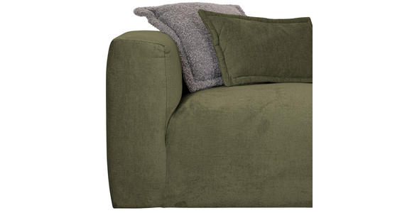 ECKSOFA Waldgrün Chenille  - Waldgrün/Schwarz, Design, Kunststoff/Textil (280/175cm) - Landscape