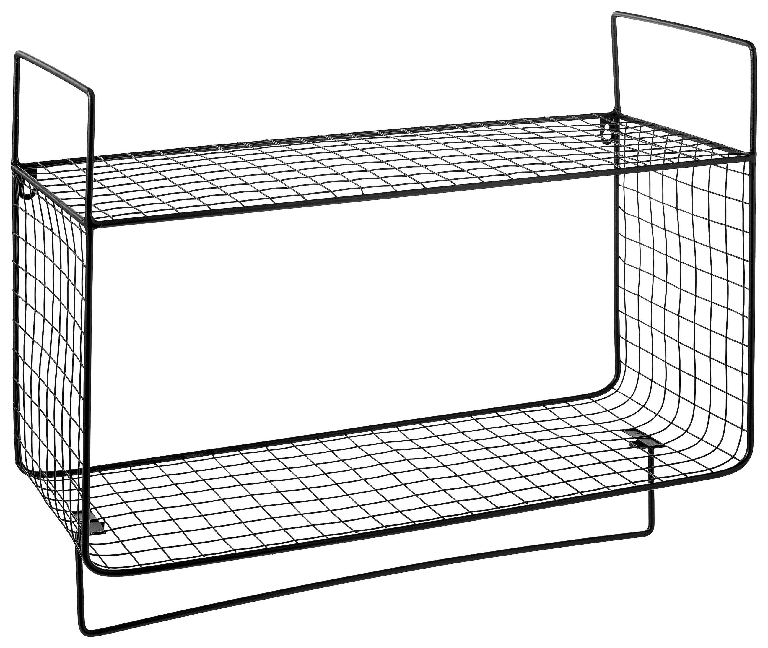 WANDREGAL  - Schwarz, Basics, Metall (60/24/48cm) - Ambia Home
