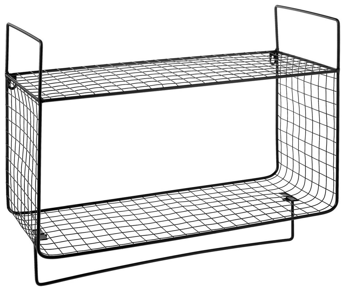 WANDREGAL  - Schwarz, Basics, Metall (60/24/48cm) - Ambia Home