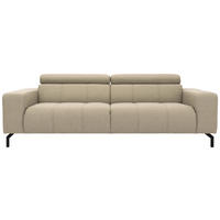 3-SITZER-SOFA Webstoff Schlammfarben  - Schlammfarben/Schwarz, Design, Textil/Metall (238/79/104cm) - MID.YOU