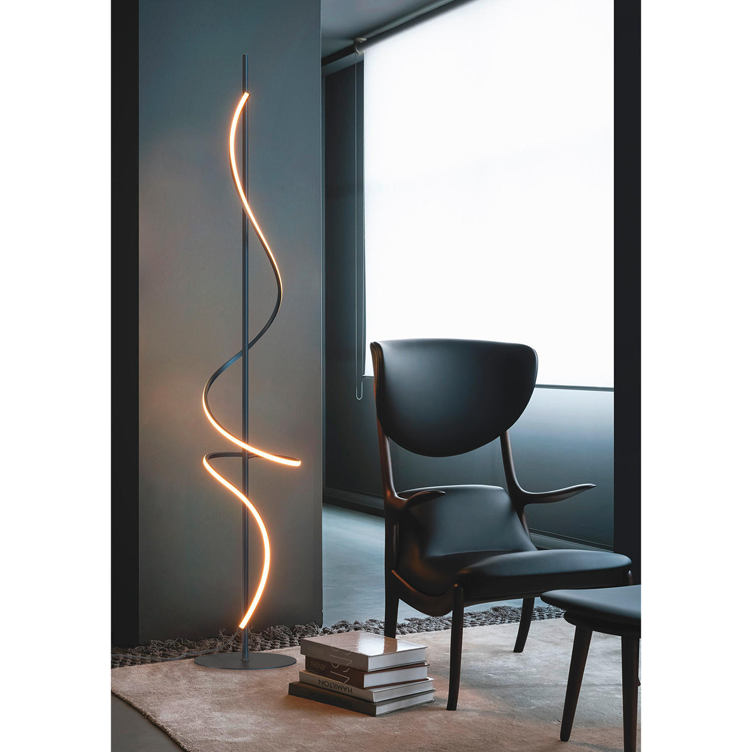 LED-STEHLEUCHTE 22/22/150 cm    - Schwarz, Design, Kunststoff/Metall (22/22/150cm)
