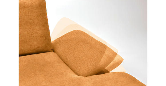 ECKSOFA in Flachgewebe Currygelb 314/159 cm - Currygelb/Schwarz, Design, Holz/Textil (314/159cm) - Dieter Knoll