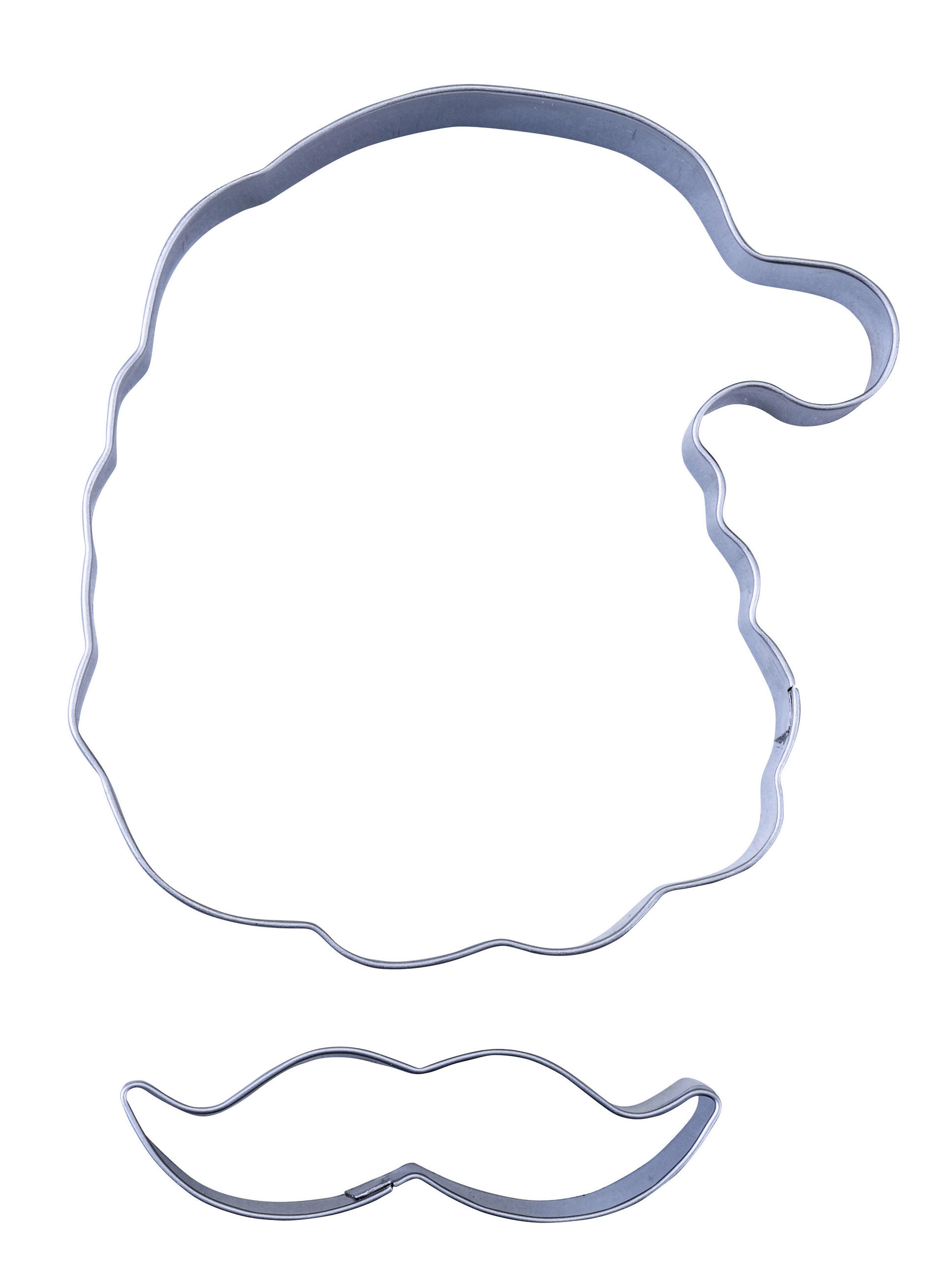 VYKRAJOVACIA FORMA - strieborná, Basics, kov (8/1.9/8.8cm)