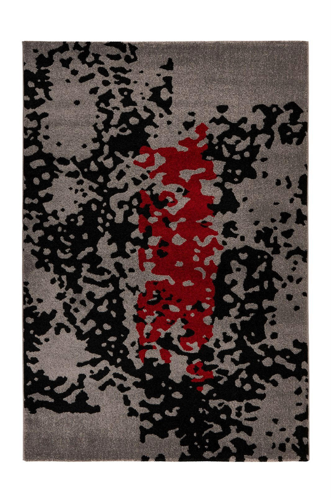 TEPPICH 120/170 cm Naila 300 Schwarz / Rot Rot, Schwarz  - Rot/Schwarz, KONVENTIONELL, Textil (120/170cm)