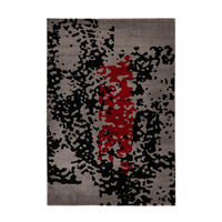 TEPPICH 120/170 cm Naila 300 Schwarz / Rot Rot, Schwarz  - Rot/Schwarz, KONVENTIONELL, Textil (120/170cm)