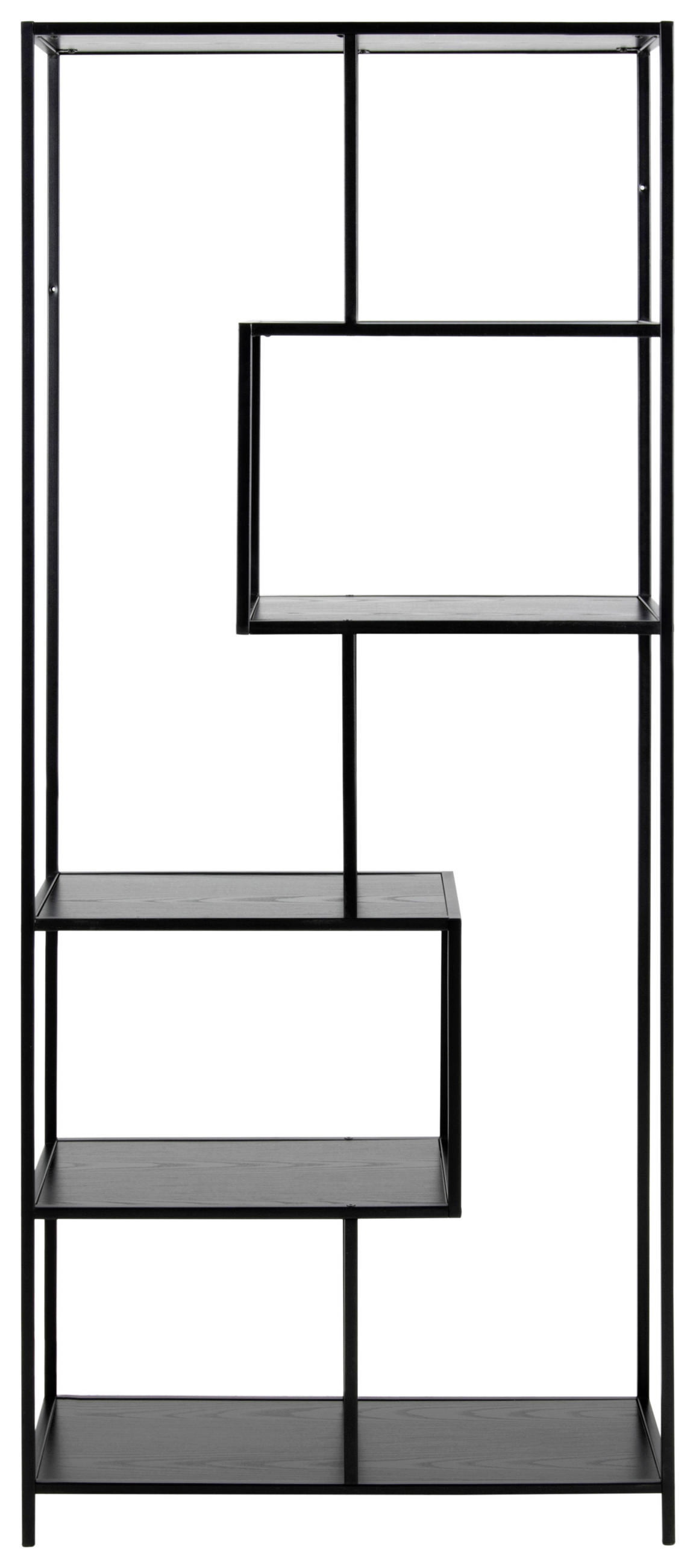 REGALELEMENT 77,0/185,0/35,0 cm Schwarz - Schwarz, Trend, Holzwerkstoff/Metall (77,0/185,0/35,0cm) - MID.YOU