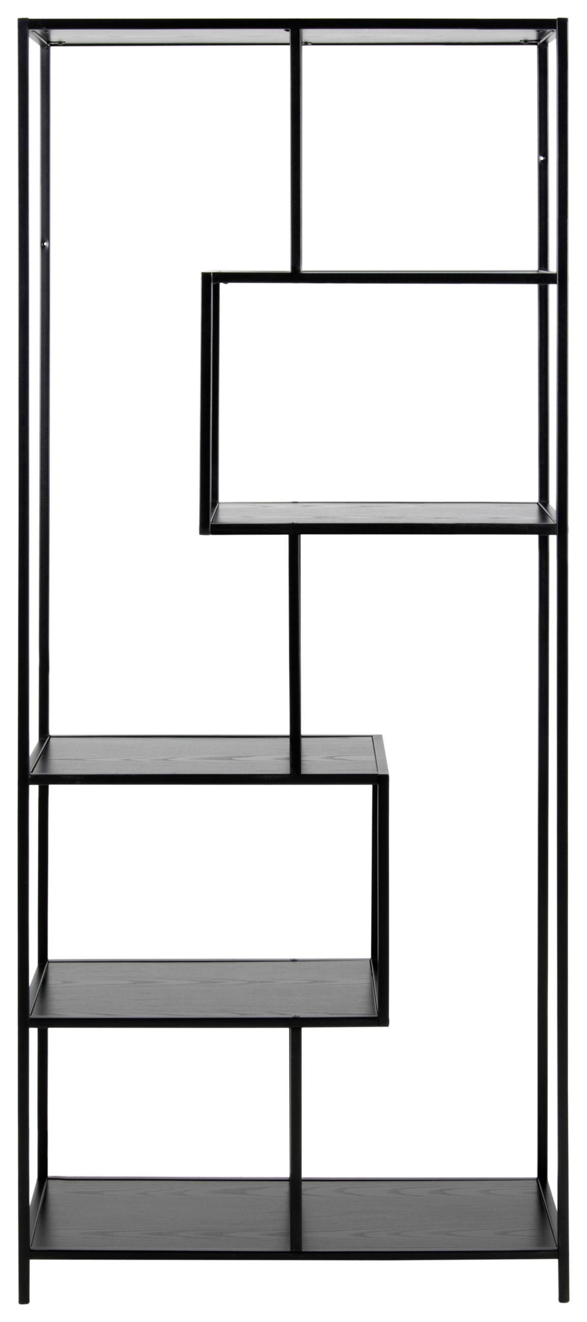 REGALELEMENT  77,0/185,0/35,0 cm Schwarz  - Schwarz, Trend, Holzwerkstoff/Metall (77,0/185,0/35,0cm) - MID.YOU