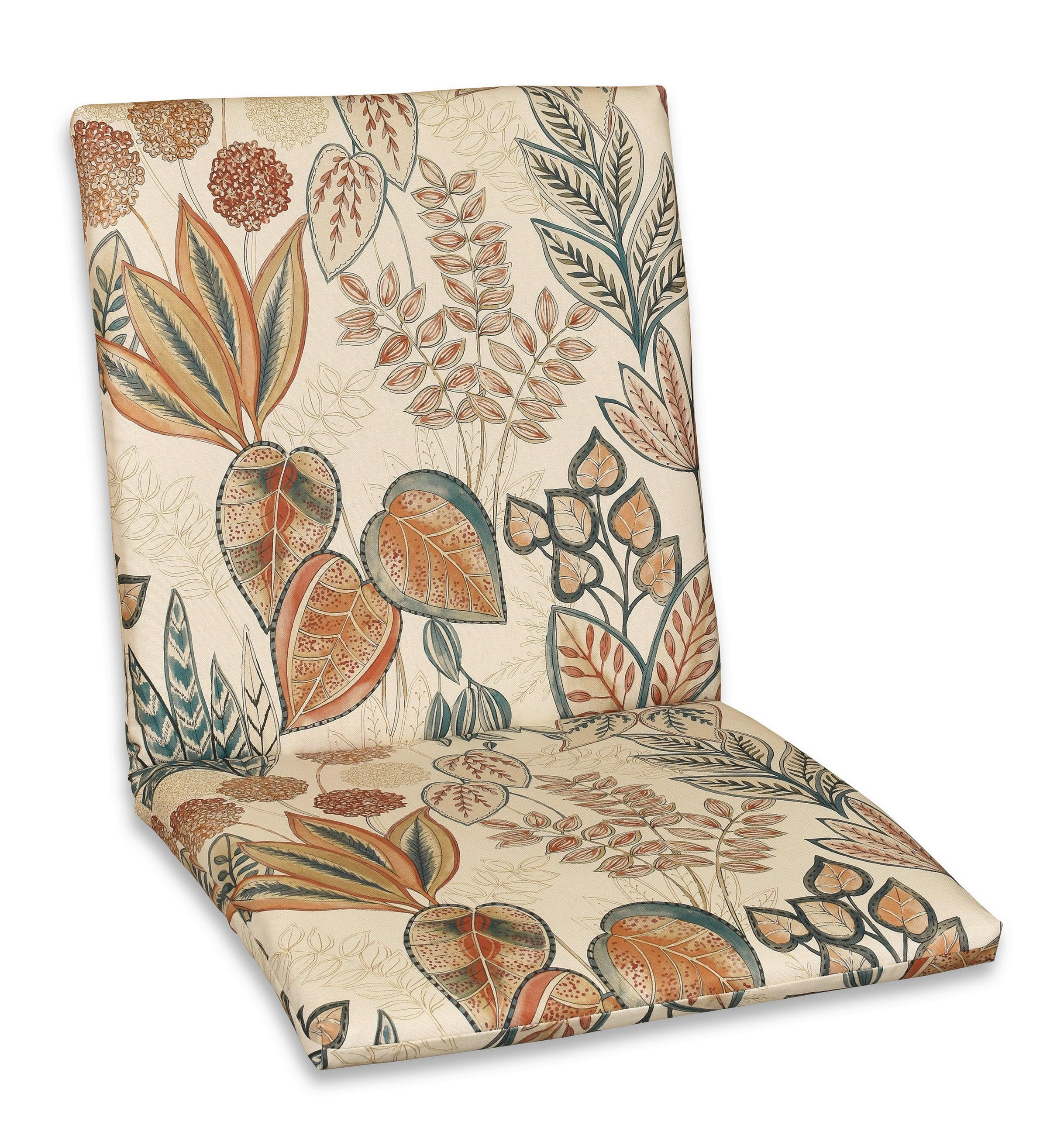 SESSELAUFLAGE Floral  - Hellbraun/Beige, Basics, Textil (100/4/50cm)