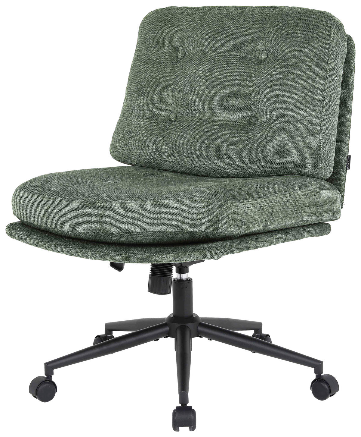 VRTLJIVI STOL les, kovina, umetna masa, tekstil zelena  - črna/zelena, Moderno, kovina/umetna masa (66/90/98/76cm) - MID.YOU