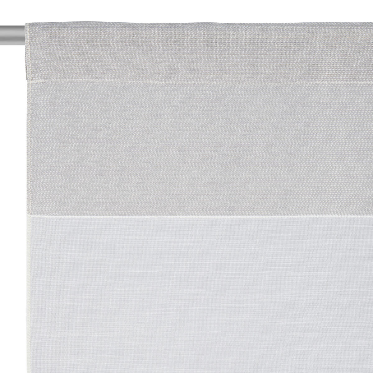 KURZGARDINE 3ER SET   30/80 cm   - Weiß/Grau, Basics, Textil (30/80cm) - Esposa